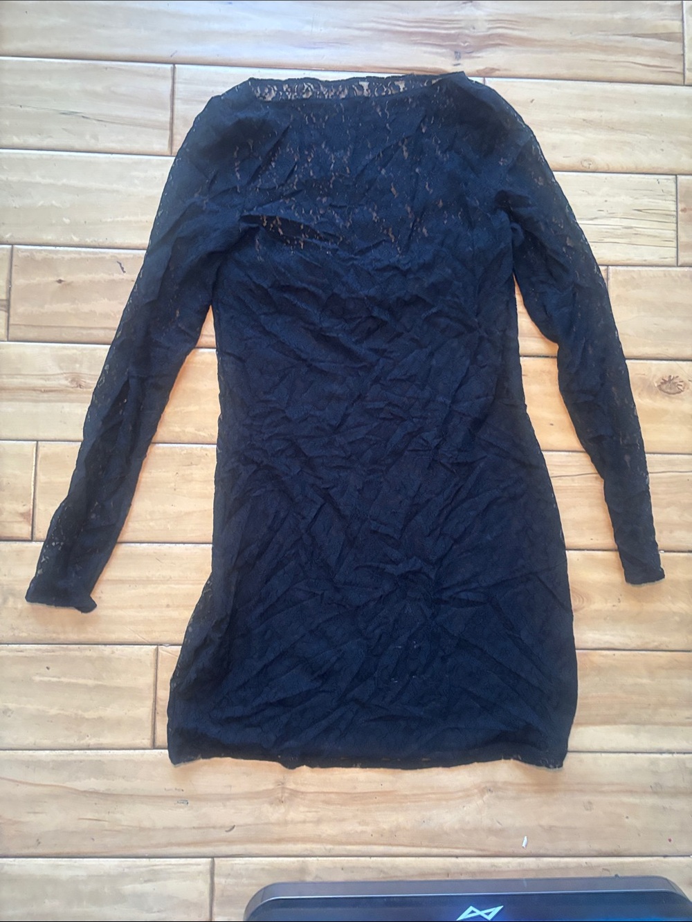 Abercrombie Black Lace Long-Sleeve Dress